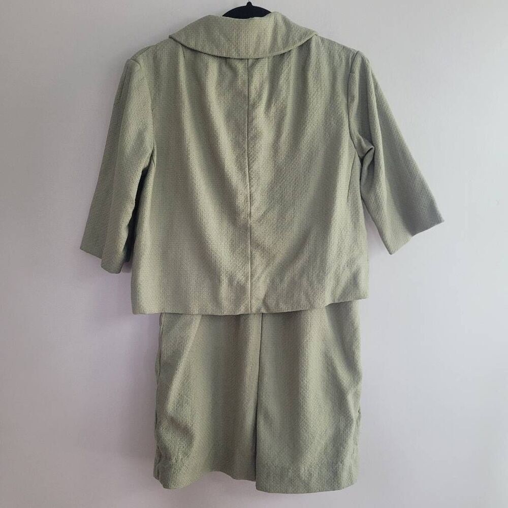 Vintage 60s mod light pastel‎ green skirt suit set short sleeved - Picture 2 of 16